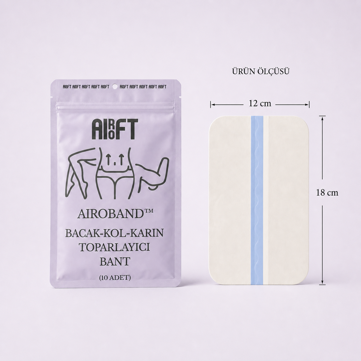 AiroBand™ – Bacak, Karın ve Kol Toparlayıcı Şeffaf Bant